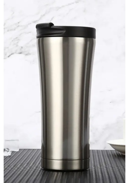 500 ml Çift Katmanlı, Çelik Kaydırmaz Taban Araç Termos