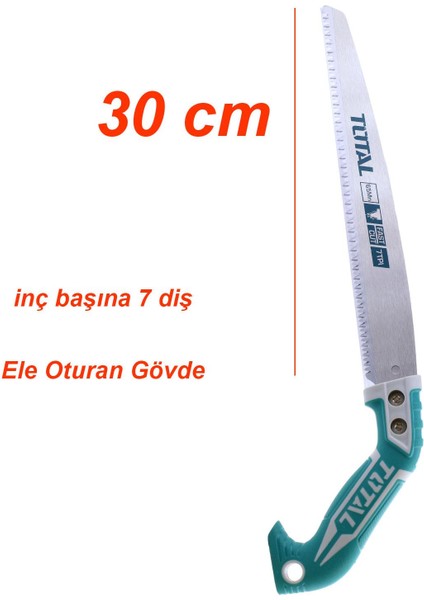 Total THT51130026 Budama Testeresi 300 mm Bağ Dal El Testeresi Plastik Saplı