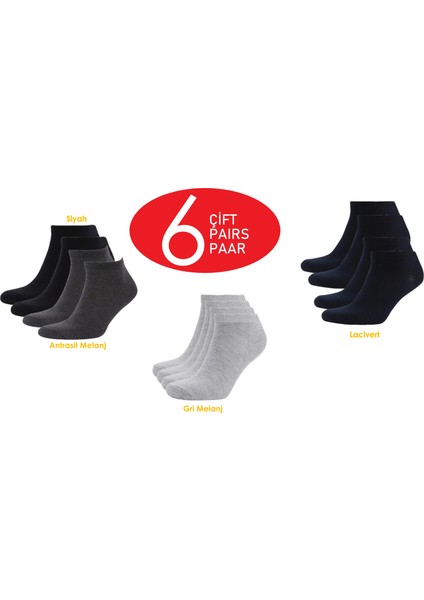 Çorap (ART.23342-1) Penye 6 Çift Bayan Patik Confort