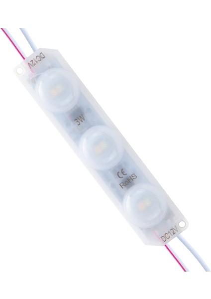 Modül LED 12V 3W Soğuk Beyaz + Gün Işığı 2835 93 x 21MM IP65 220-240LM 180 Derece (20 Adet)