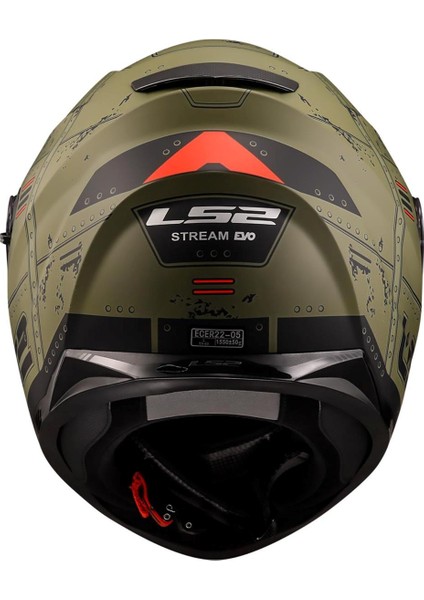 Stream Evo Max Mat Mılıtary Yeşil-Kırmızı Kask fırsatları