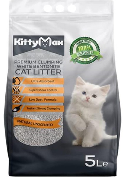 Doğal Kokusuz Kedi Kumu 5 Litre