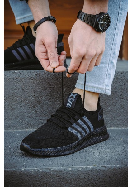 Cbm 4025 Şeritli Hafif Günlük Yürüyüş Koşu Fileli Erkek Sneaker