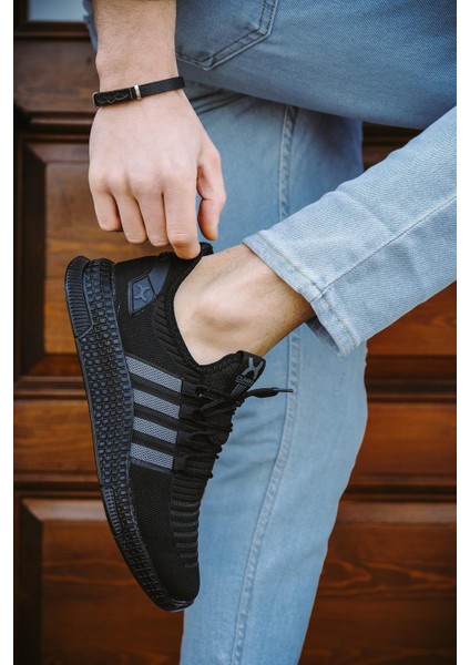 Cbm 4025 Şeritli Hafif Günlük Yürüyüş Koşu Fileli Erkek Sneaker