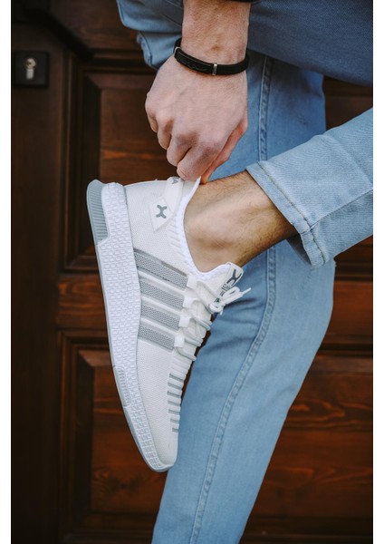 Cbm 4025 Şeritli Hafif Günlük Yürüyüş Koşu Fileli Erkek Sneaker