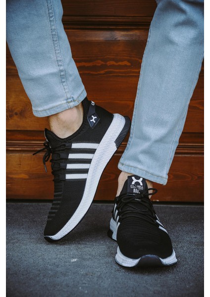 Cbm 4025 Şeritli Hafif Günlük Yürüyüş Koşu Fileli Erkek Sneaker