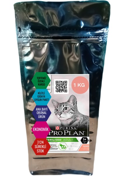 Proplan Sterilised Kısırlaştırılmış Somonlu Kedi Maması 1 kg / 2024.01