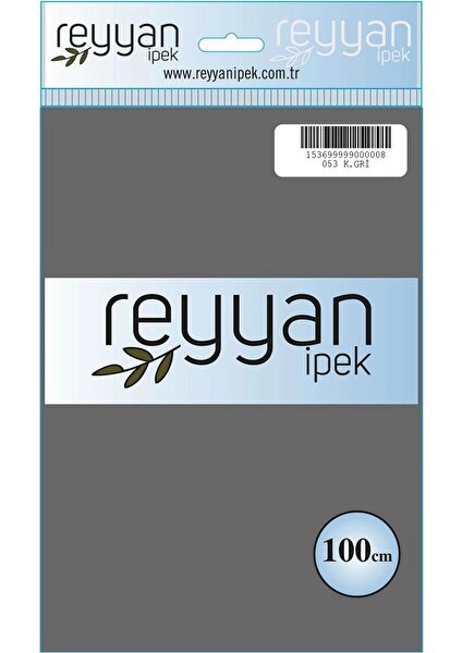 Düz Renk Poşetli Yazma 100 cm Koyu Gri 053