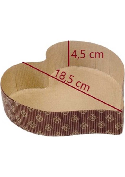 Kalp Şeklinde Kağıt Kek Kalıbı