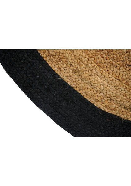 Agra Jute Black Yuvarlak