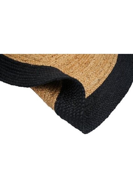 Agra Jute Black Yuvarlak