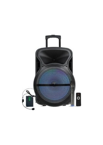 WAP-12503ET 12" Usb-Sd-Bluetooth (1 El - 1 Yaka) 200W Taşınabilir Hoparlör