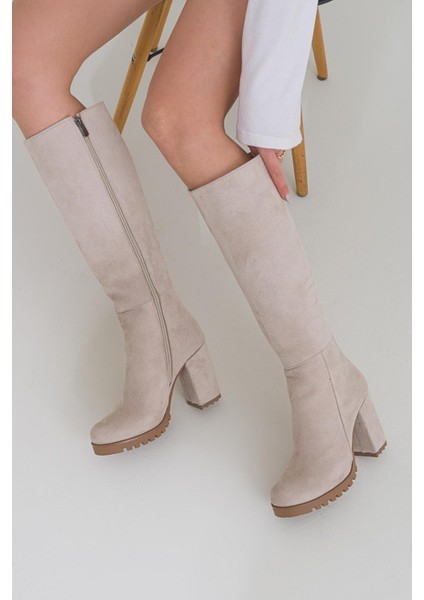 Unal Özer Kadın Günlük Çizme UN001-0118 /bej Süet/37 modelleri