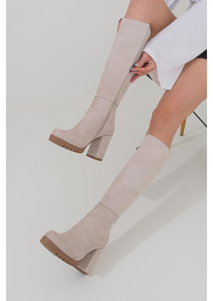 Unal Özer Kadın Günlük Çizme UN001-0118 /bej Süet/37 fırsatları