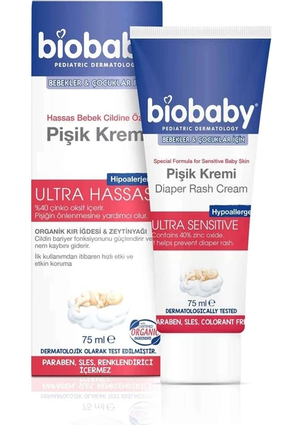 Biobaby Bebek Pişik Kremi %40 Çinko 75 ml