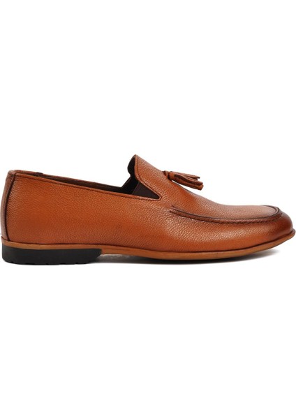 7105 Taba Içi Dışı Hakiki Deri Erkek Loafer Ayakkabı