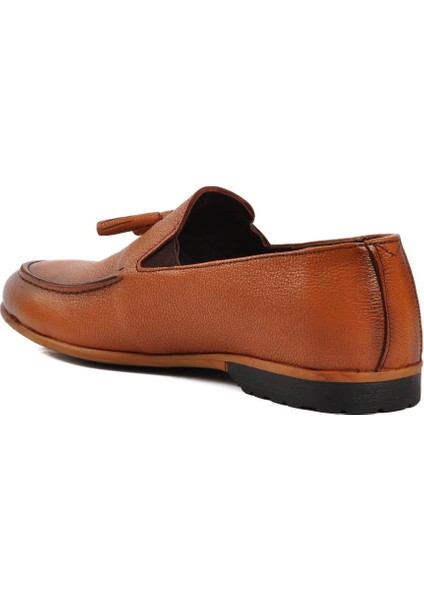 7105 Taba Içi Dışı Hakiki Deri Erkek Loafer Ayakkabı