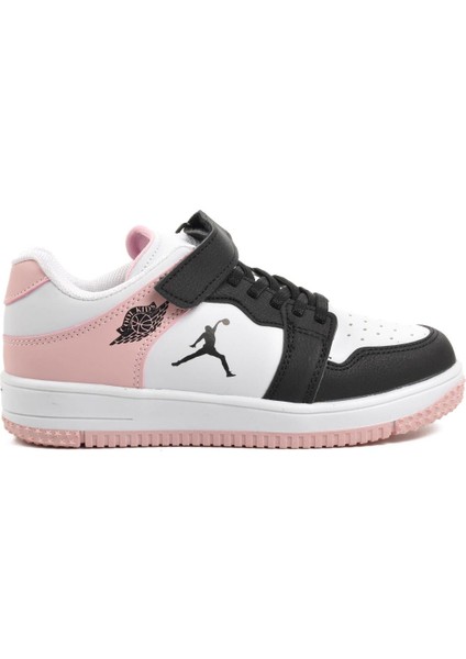 Aspor Haykat Kısa-F Siyah-Pudra Cırtlı Çocuk Sneaker