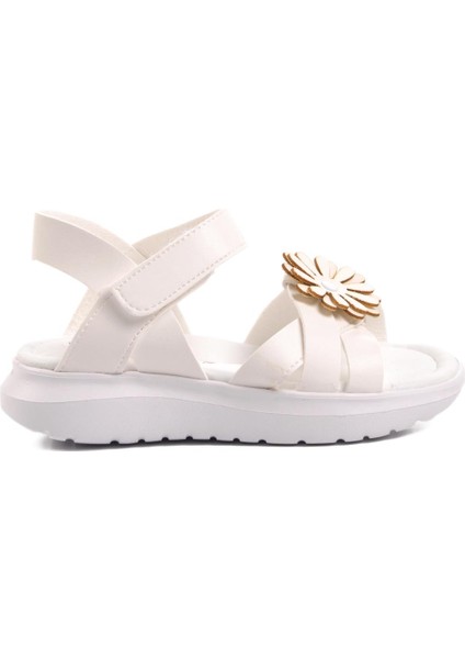 Şng 8010-P Beyaz Kız Çocuk Sandalet