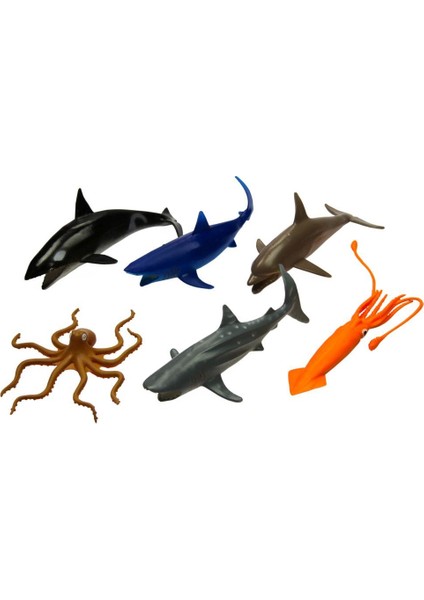 Küçük Boy Deniz Hayvanları Seti (6 Inç)