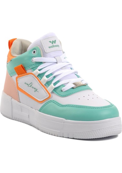 Nefertiti Beyaz-Su Yeşili Hi Sneaker