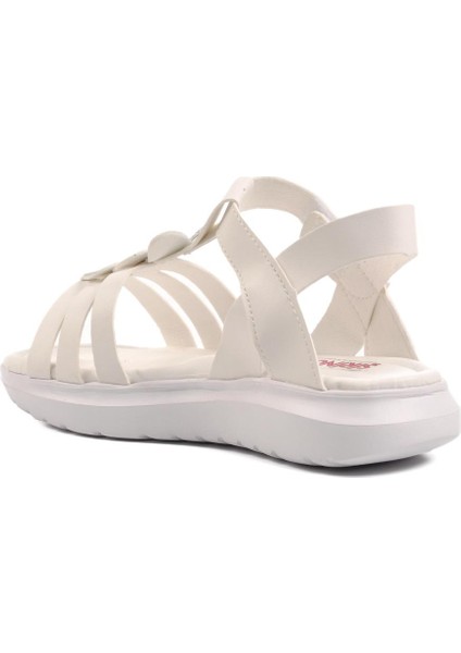 Şng 8020-F Beyaz Kız Çocuk Sandalet