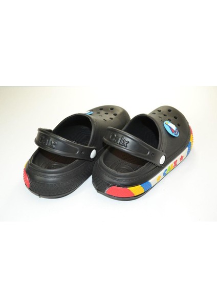 Erkek Çocuk Okul Öncesi Yelken Süslemeli Siyah Renk Eva Terlik fırsatları