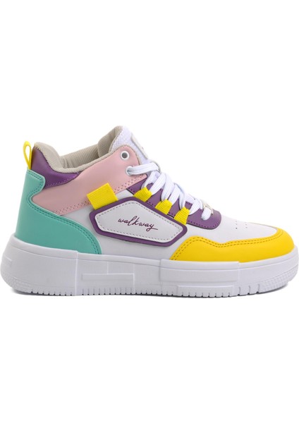 Nefertiti Beyaz-Sarı Hi Sneaker fiyatları