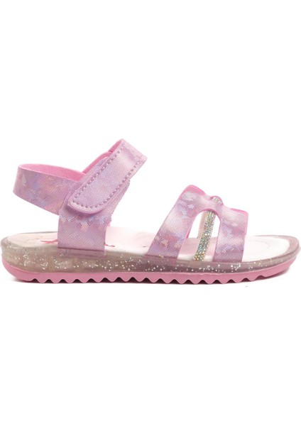 Arz 1000-P Pembe Simli Kız Çocuk Sandalet