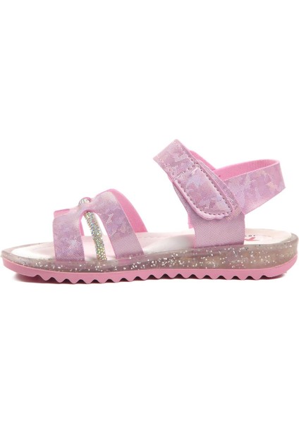 Arz 1000-P Pembe Simli Kız Çocuk Sandalet