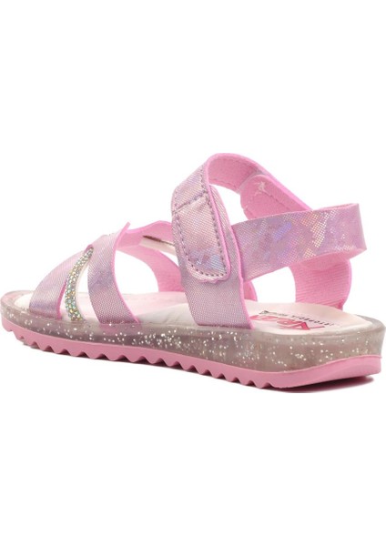 Arz 1000-P Pembe Simli Kız Çocuk Sandalet