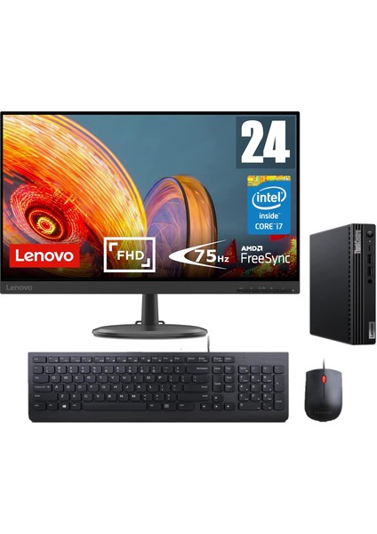 Lenovothinkcentre M70Q Gen 3 Intel Core I7-12700T 8gb 2tb SSD WINDOWS11HOME Fhd 23.8mon Mini Masaüstü Bilgisayar TİNY11T30036TXN20+ZETTAUSBBELLEK