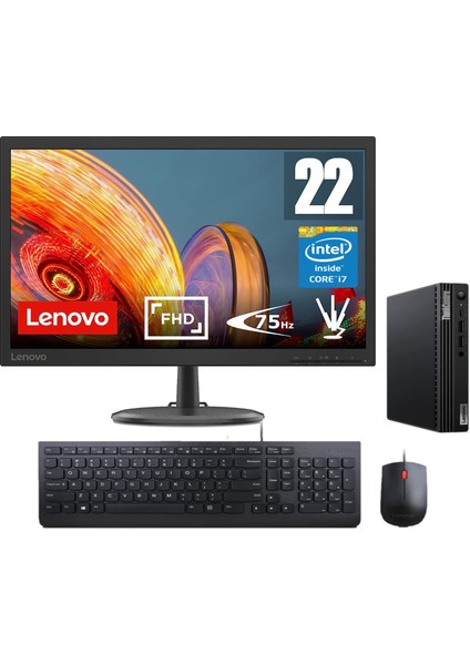 Lenovothinkcentre M70Q Gen 3 Intel Core I7-12700T 8gb 512GB SSD WINDOWS11HOME Fhd 21.,5 Mon Mini Masaüstü Bilgisayar TİNY11T30036TXM18+ZETTAUSBBELLEK