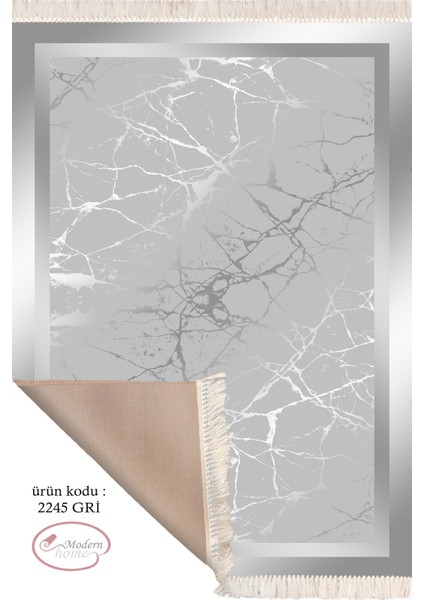 Gri Detay Çizgisel Dijital Baskı Salon Halısı Yıkanabilir Kaymaz Taban Halı Yolluk