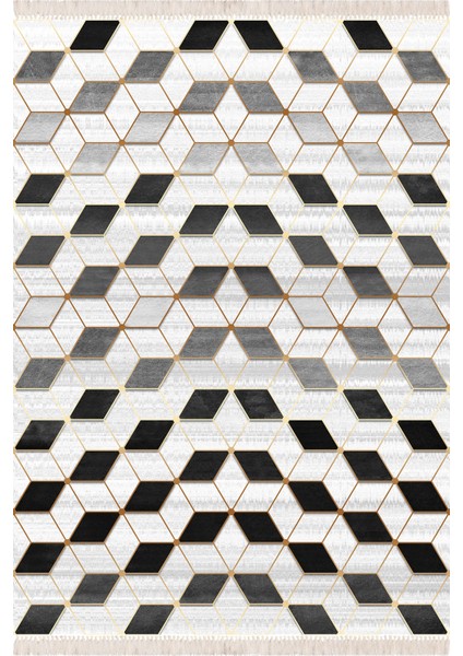 Modern Tasarım Geometrik Desenli Kaymaz Taban Dijital Baskı Halı Yolluk