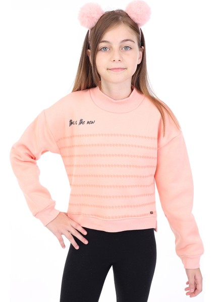 Kız Çocuk Baskılı Sweatshirt