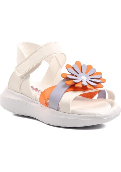 Şng 8010-P Beyaz-Turuncu Kız Çocuk Sandalet fiyatları
