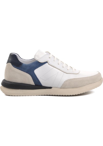 231180 Beyaz-Lacivert Içi Dışı Hakiki Deri Erkek Sneaker fiyatları