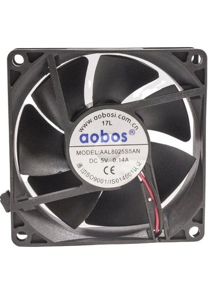 80X80X25MM 5V 0.14A Fan 2 Kablolu