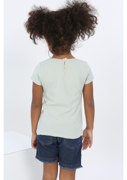 Toontoy Kız Bebek Göğsü Nota Nakışlı Yazı Baskılı Tişört fırsatları