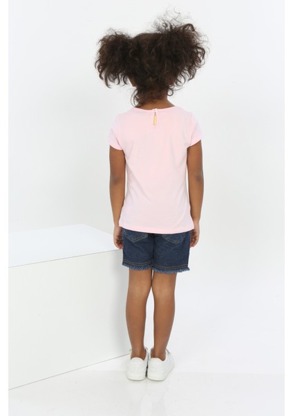 Toontoy Kız Bebek Göğsü Nota Nakışlı Yazı Baskılı Tişört fırsatları