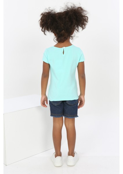 Toontoy Kız Bebek Göğsü Nota Nakışlı Yazı Baskılı Tişört fırsatları