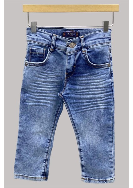 Mojo Erkek Çocuk 1-13 Yaş Slim Ft Taşlamalı Kot Pantolon Açık Mavi