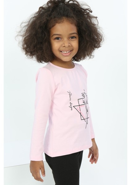 Toontoy Kız Bebek Çiçekli Yazı Nakışlı Tişört fiyatları