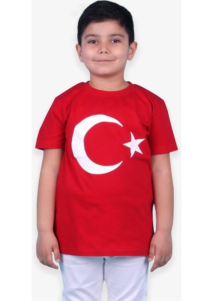 Çocuk Ay Yıldızlı Tshirt