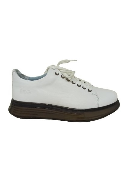 Beyaz Deri Erkek Sneaker Ayakkabı