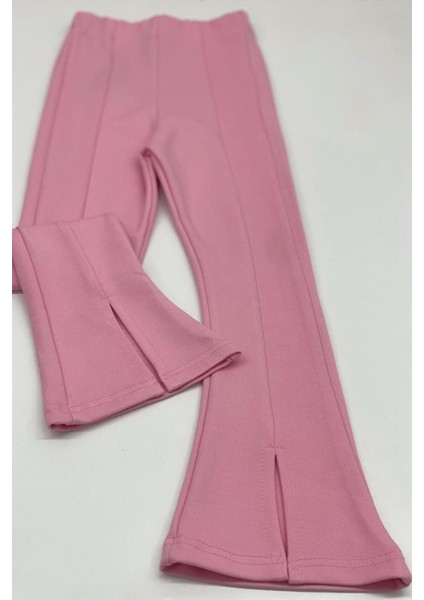 Mojo Kız Çocuk Ispanyol Paça Yırtmaçlı Tayt 3490 Pembe