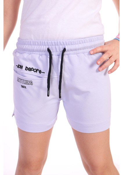 Toontoy Kız Çocuk Love Before Nakışlı Şort