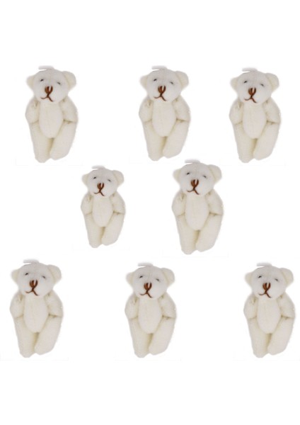Peluş Ayıcık Parmak Ayıcık 5x3.5 cm Minik Boy Ayıcık (10 Adet) Krem