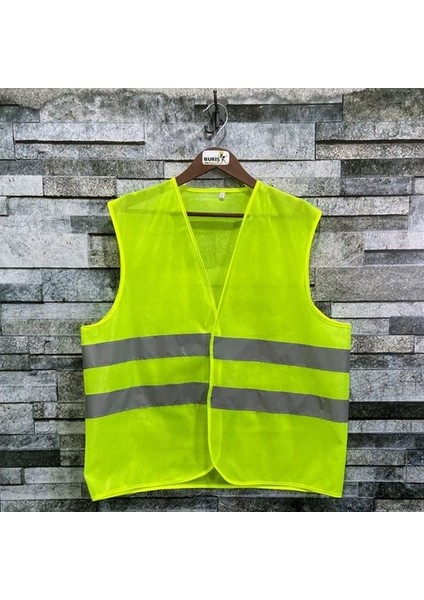 Reflektörlü Işçi Tipi Ikaz Yeleği (Neon Sarı) 12 Adet